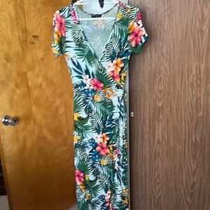 popular basics maxi dress Popular Basics Grey Side Swipe Maxi Dress Womens Size M